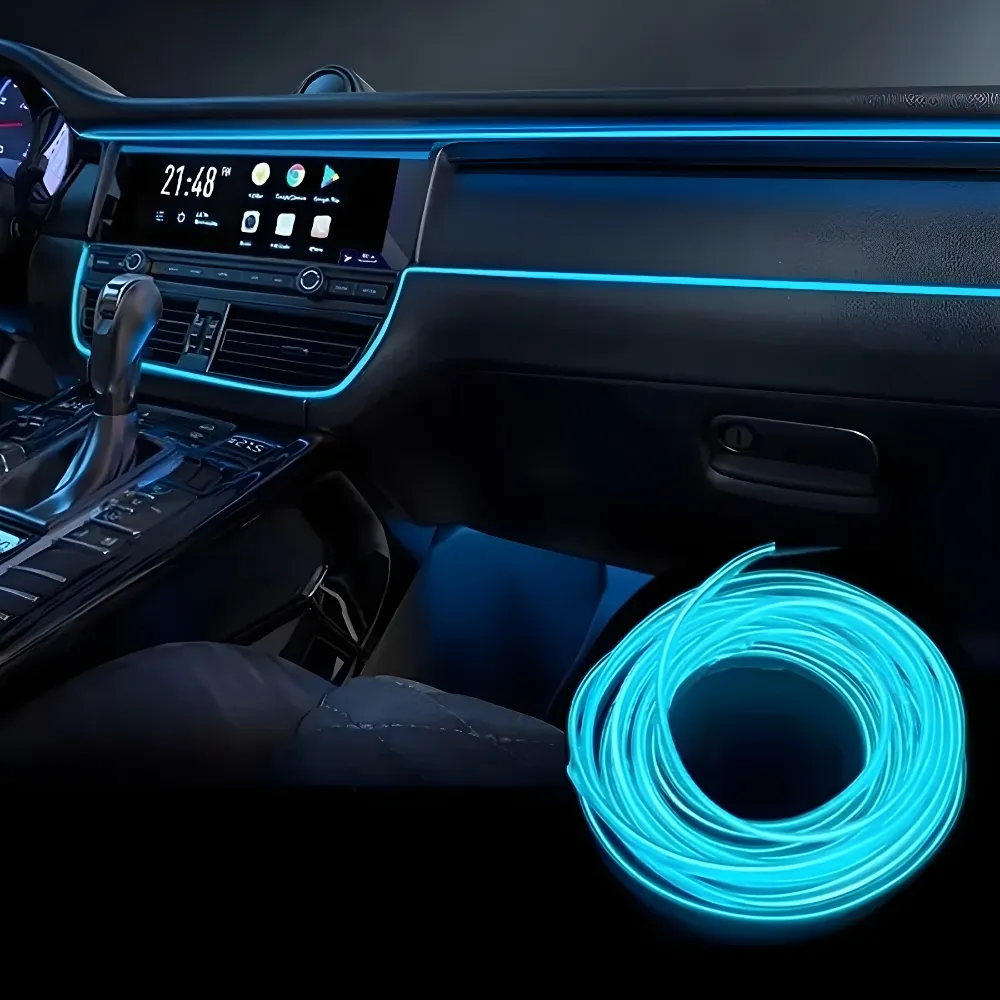 Neon wire car dashboard