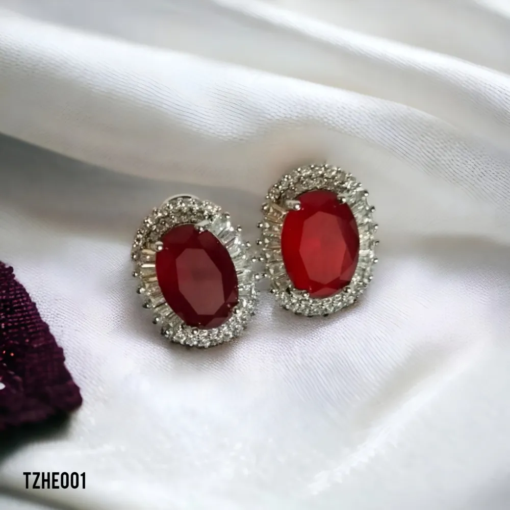 Zircon Studded Earring - TZHE001