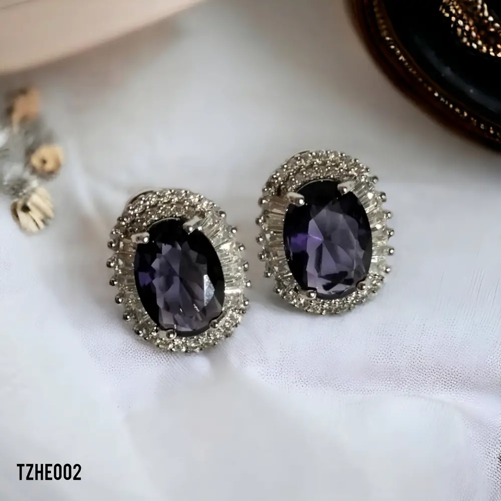 Zircon Studded Earring - TZHE002