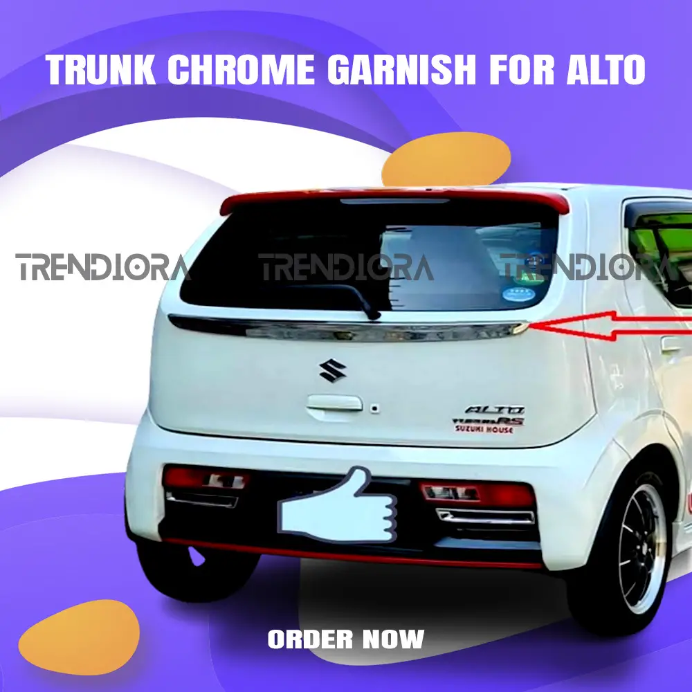 Trunk Chrome Garnish for alto 660cc