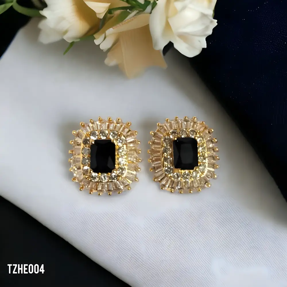 Zircon Studded Earrings - TZHE004