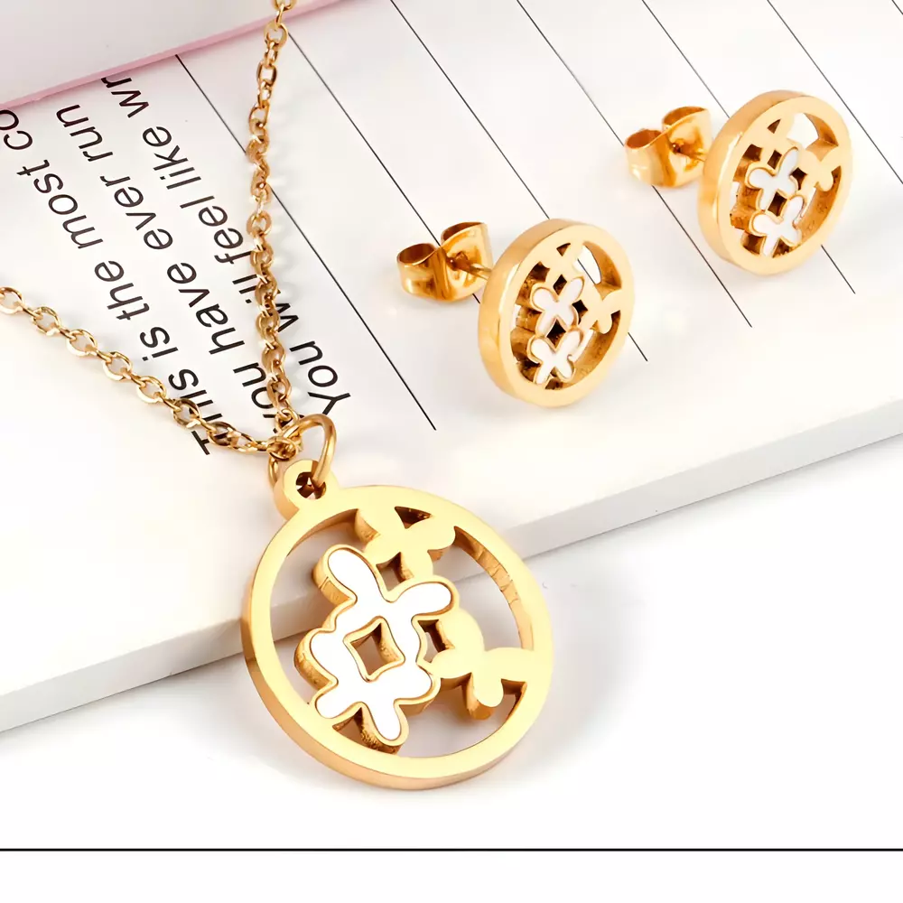 Imported Butterfly Design Pendant Set