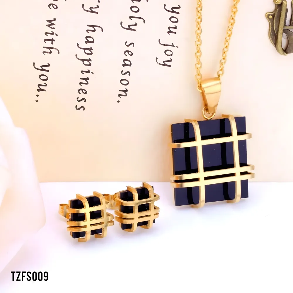 Imported Square Shape Pendant Set